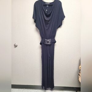 NWT Grace Elements‎ Black Jumpsuit Slouchy Top Flowiy Sleeves Size Small